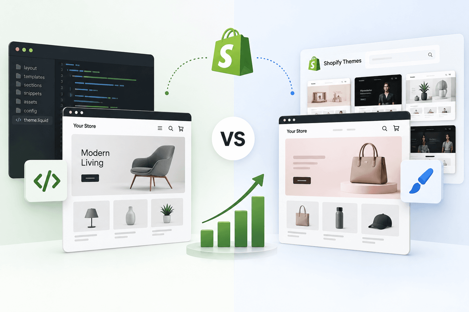 Custom Shopify Liquid Theme vs Pre-Made Shopify Templates: Which One Wins for Scaling DTC Brands? — Built by Saurav
